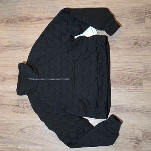 Lululemon Scuba Oversized Quilted Half Zip *Black Size XS/S NWT